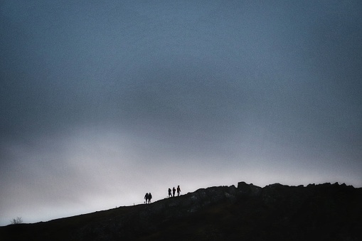 Walking trough Iceland mountains