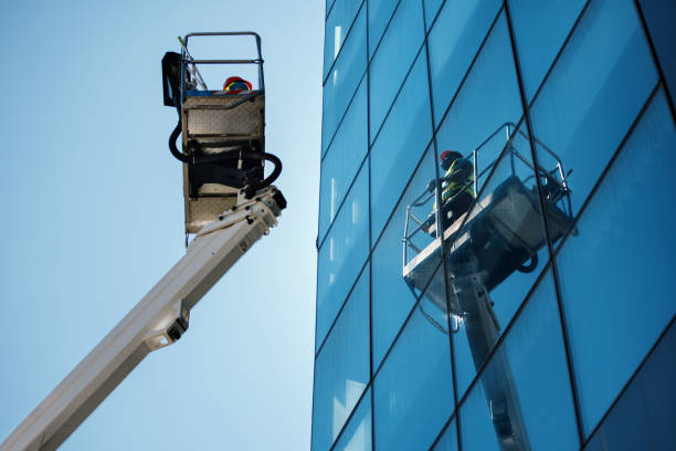 istock Cleaning windows on a residential building. 1399141868