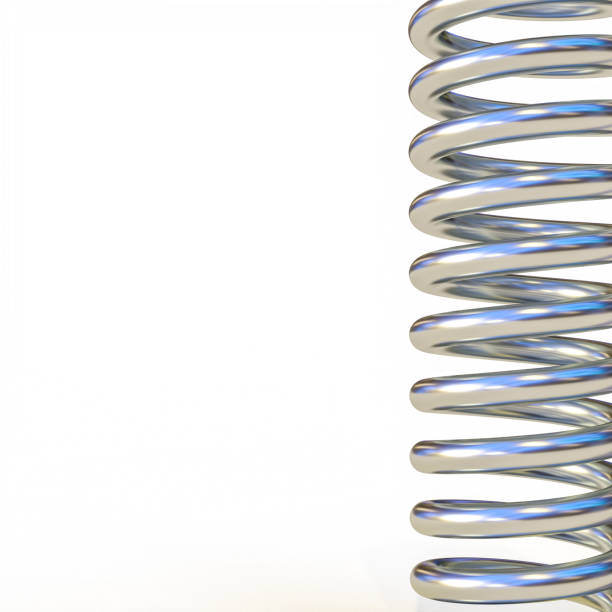 istock metal spring on the white background. 1399141957