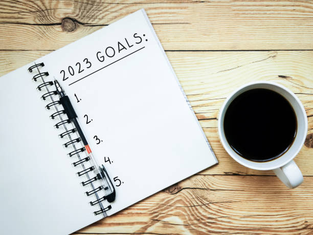 istock Open notebook with text 