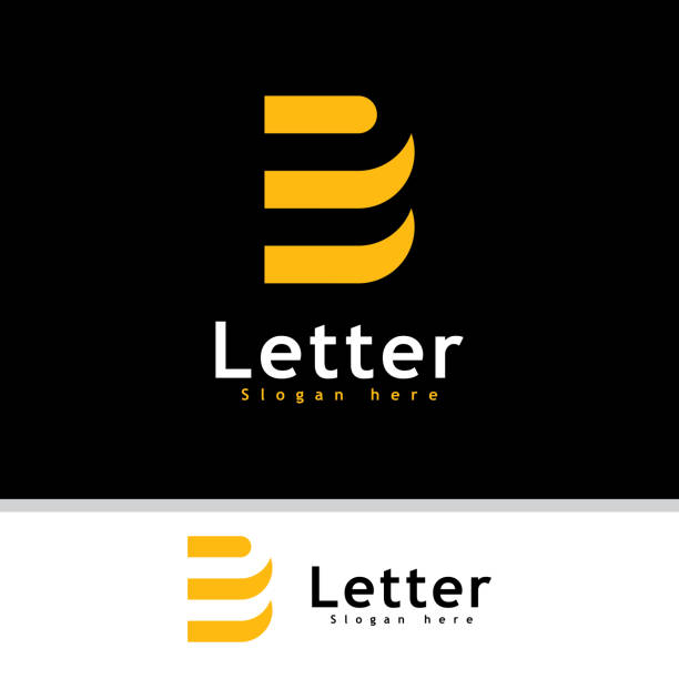 szablon projektu ikony logo litera b, symbol logo creative b - letter b stock illustrations
