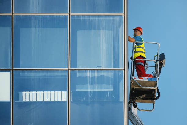 istock Cleaning windows on a residential building. 1399150021