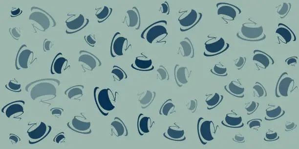Vector illustration of Coffee Cups Pattern