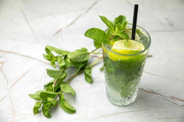 istock non-alcoholic cocktail, lemonade. With mint, ice, lime 1399154687