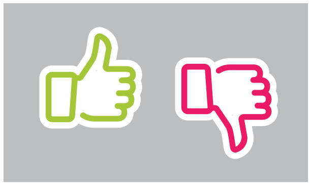 Do and Don't symbols. Thumbs up and thumbs down emblems. Like and dislike icons set, vector, illustration, sticker Do and Don't symbols. Thumbs up and thumbs down emblems. Like and dislike icons set, vector, illustration, sticker do onto others stock illustrations