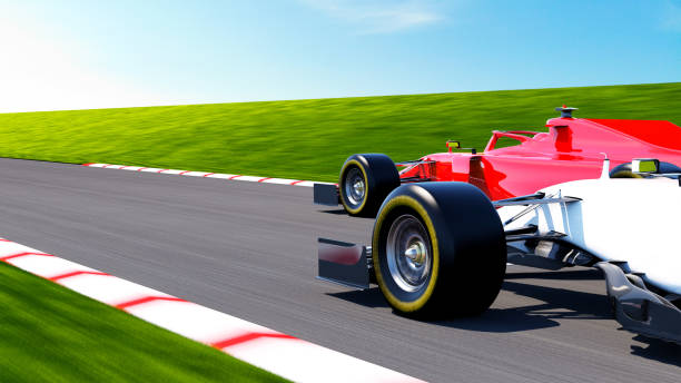 istock red race car leading on a race track 1399160000