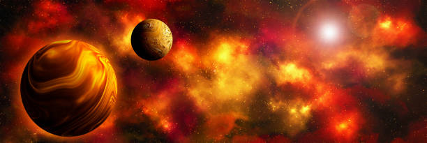istock Unknown planet from outer space. Space nebula. Cosmic cluster of stars. Outer space background. 3D Illustration 1399161819