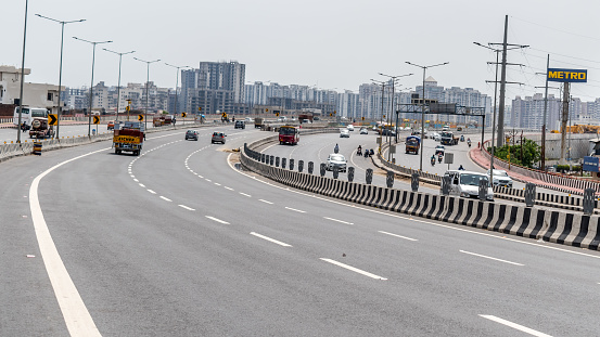 New Delhi - 25 May 2022 - Newly constructed Delhi Meerut Expressway from Delhi to Meerut