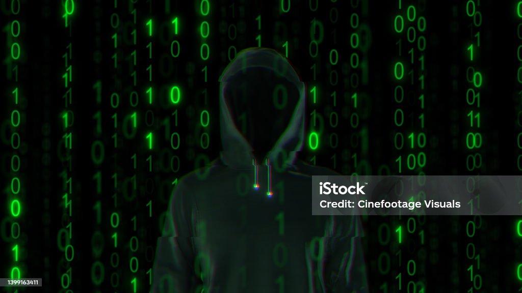 Computer Hacker Net Computer Network Hacker With Binary Code Stock Photo - Download Image ...