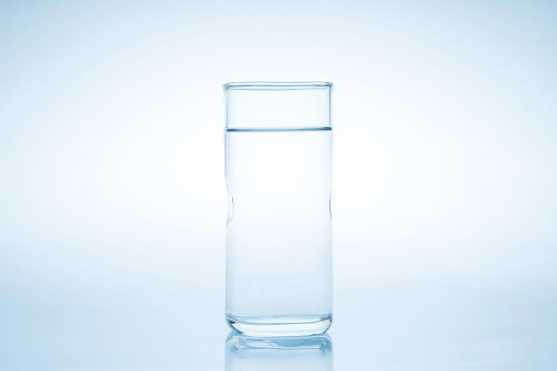 Clear drinking glass
