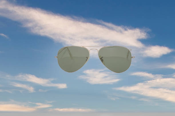 istock Glasses and cloudy sky - great for topics like nature or eye problems. 1399163772