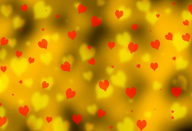 Valentine's day or wedding background with hearts. Decorative, romantic love bokeh background. 3d illustration.