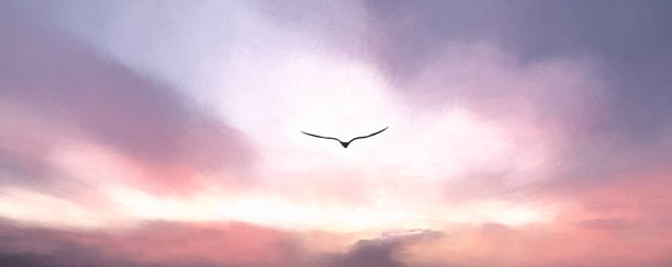 istock Inspirational Bird Painting Pastel Banner 1399167663