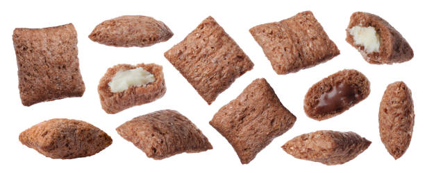 istock Set with sweet crispy corn pads on white background. Banner design 1399167700