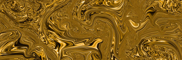 istock Precious metal flow image. Marble abstract background digital illustration. Liquid gold surface artwork. 3d illustration 1399167903