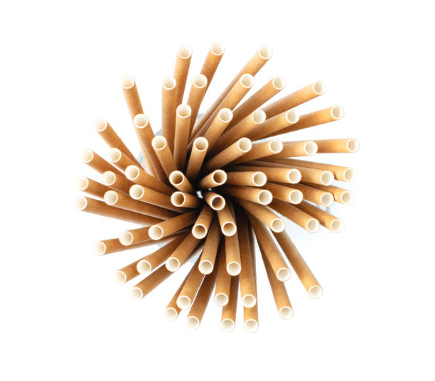 istock Brown Paper Drink Straws 1399175416