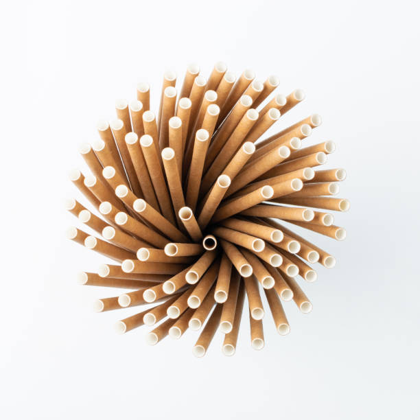 istock Brown Paper Drink Straws 1399175423