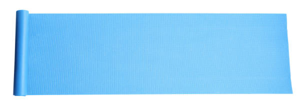 istock Light blue camping mat isolated on white, top view. Banner design 1399176914