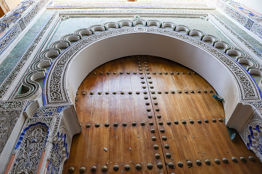 Door of a Building in Fez City, Morocco