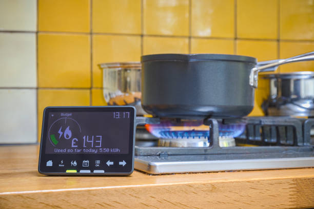 istock Smart meter placed next to gas stove 1399177199