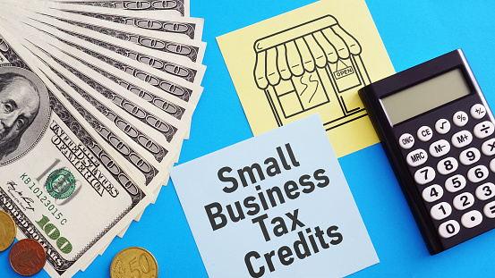 Small Business Tax Credits are shown using a text