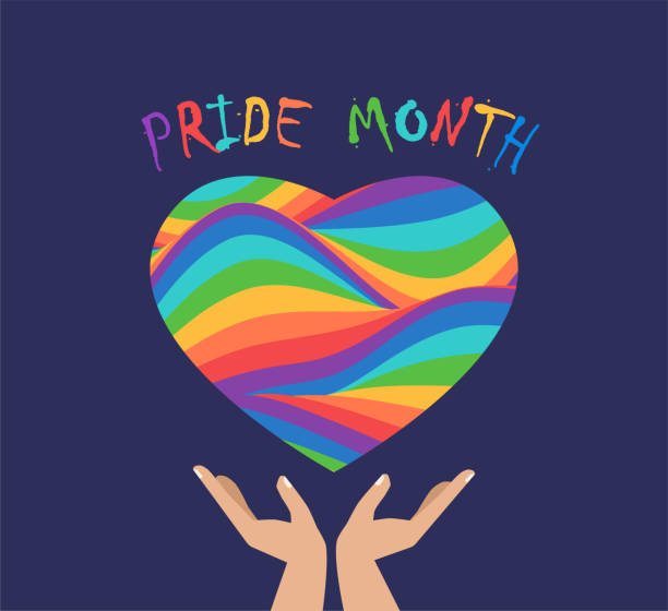 istock LGBT pride month background. Vector background with rainbow colors and heart shape 1399188305