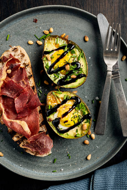 istock Baked Eggs With Avocado and Serrano Ham 1399189972