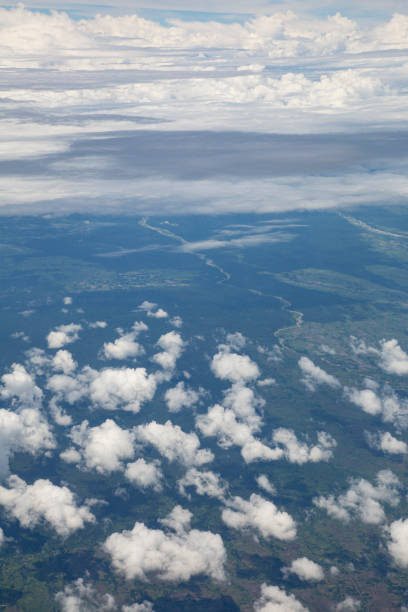 istock Flying above the clouds. View from the airplane. 1399191383