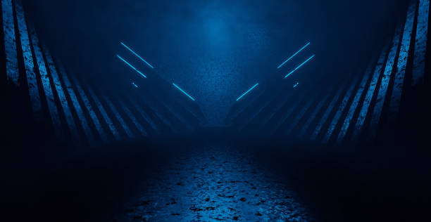 istock Fantasy Empty Interesting Smoke Volumetrics Deep Blue Banner Illustration Banner Background Wallpaper 3D Illustration 1399193008