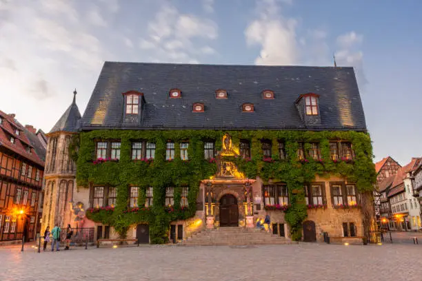 Quedlinburg, Germany: the stunning city hall in the market square