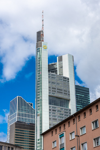FRANKFURT, GERMANY, 25 JULY 2020: modern architecture in the business district