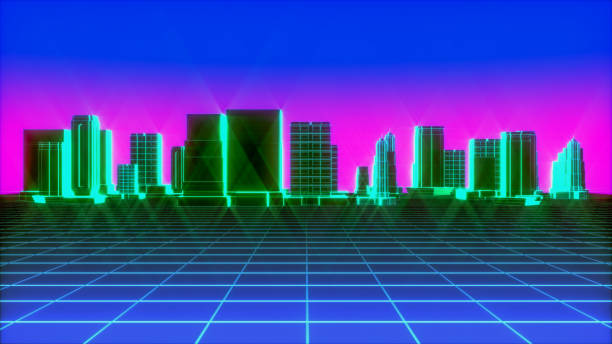 istock a holographic city (3d rendering) 1399196563