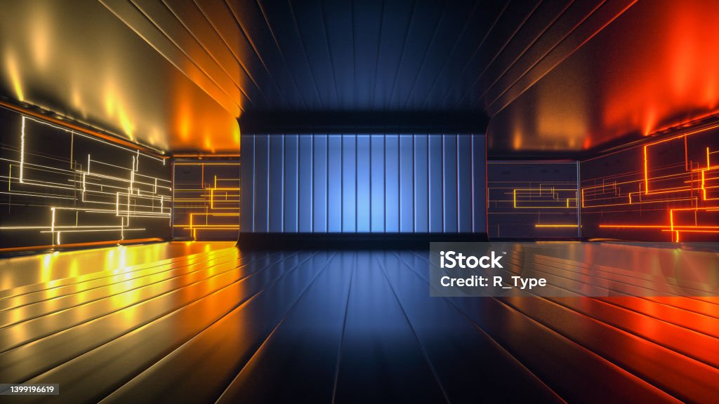 an abstract technical background (3d rendering) Abstract Stock Photo