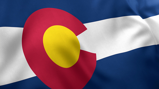 Colorado State Flag, 3D Render