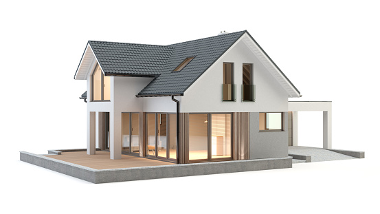 House model, 3d illustration
