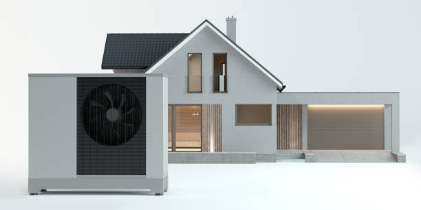 istock Air heat pumps beside house 1399200158