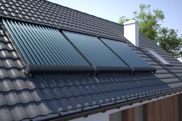 istock Solar water heater on the roof 1399201501