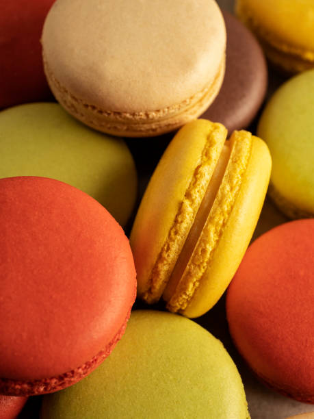istock Macaroon, Macaron Background, Macarons of different flavors and colors 1399201528