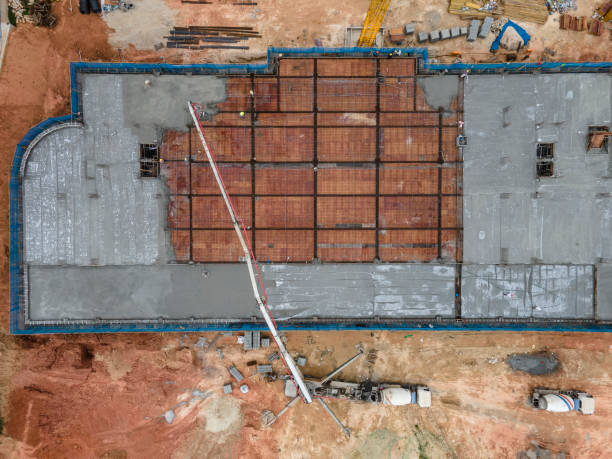 istock Aerial view of the construction site 1399203852