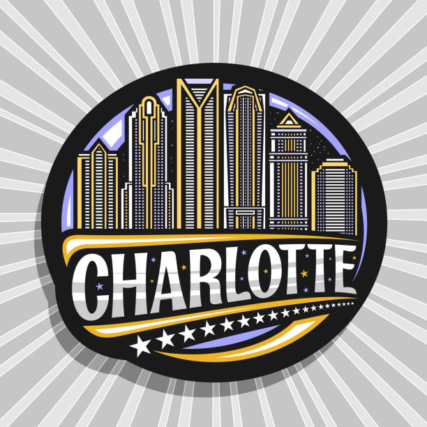 logo wektorowe dla charlotte - business district type stock illustrations