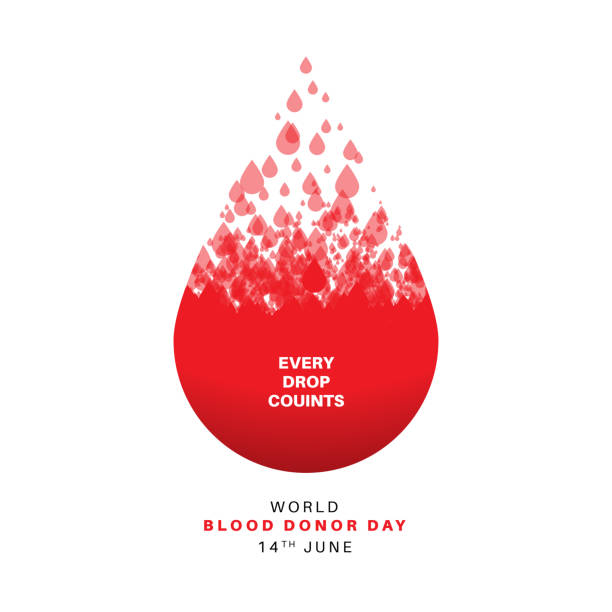 illustrations, cliparts, dessins animés et icônes de chaque goutte compte - donnez du sang. concept de la journée mondiale du donneur de sang - don du sang