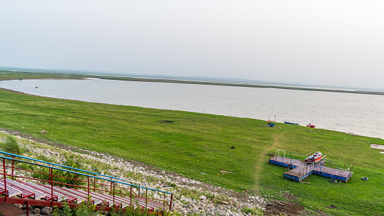 An artificial lake created by the dam built on the River Deoha, in the holy Sikh town of Nanakmatta