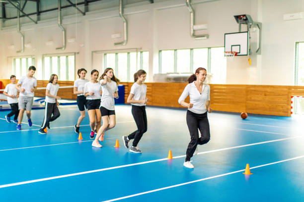 Physical education class and sport training in high school