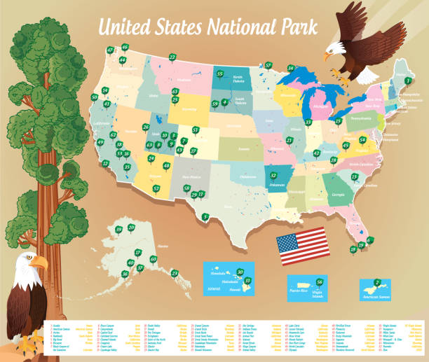 アメリカ合衆国国立公園 - teton range illustrations点のイラスト素材／クリップアート素材／マンガ素材／アイコン素材