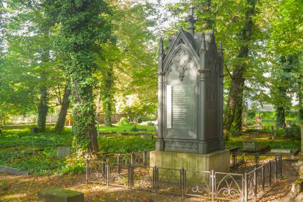 Photo of Poland, Silesia, Gliwice, John Baildon Tomb at Ancient Steelworkers' Cemetary