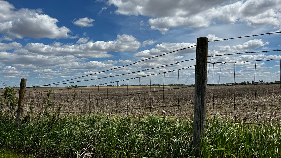 Farmland thru fence
