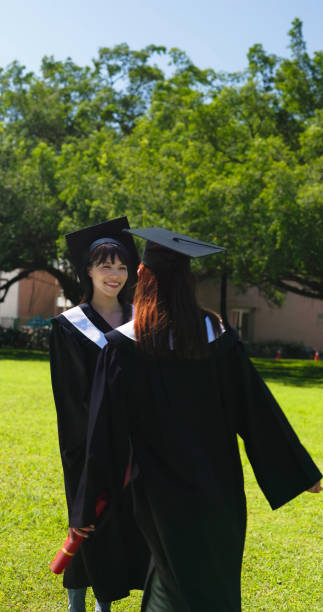 happy long hair female graduate student face her bestie and ready give hug to her best friend at university