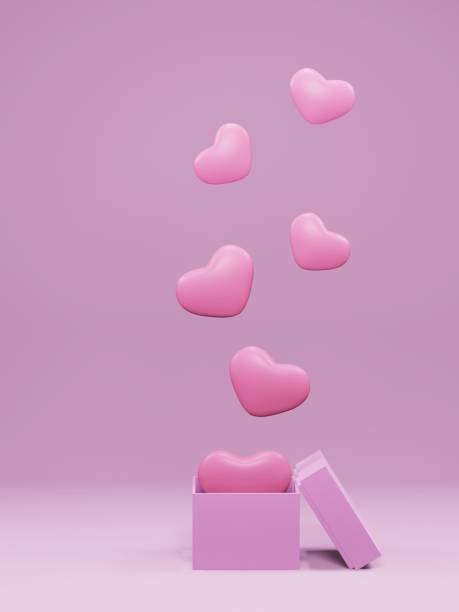 istock Heart shape balloons in a gift box 1399227418