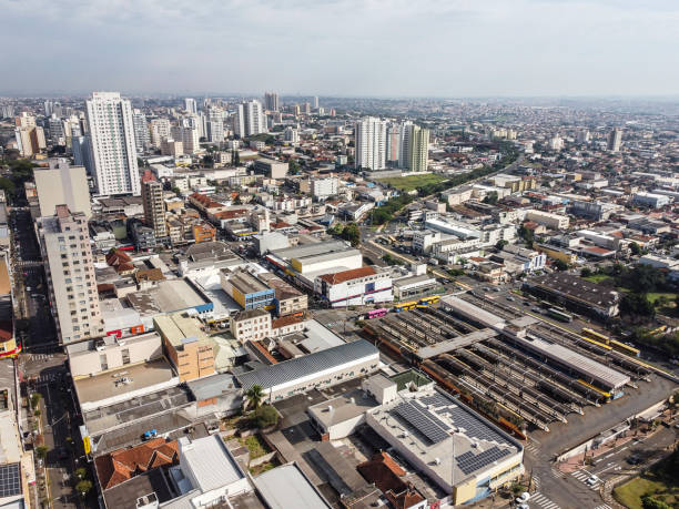 istock Urban center with bus terminal 1399231772