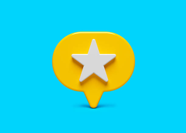 istock Feedback concept orange color speech bubble and star shape 1399231863